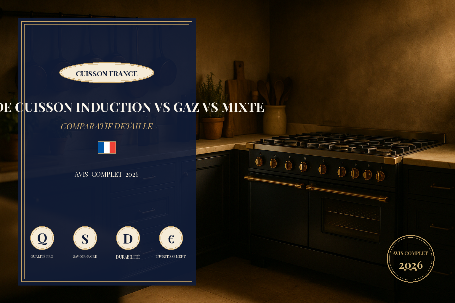 Piano de cuisson induction vs gaz vs mixte : quel choisir ? — Cuisson France