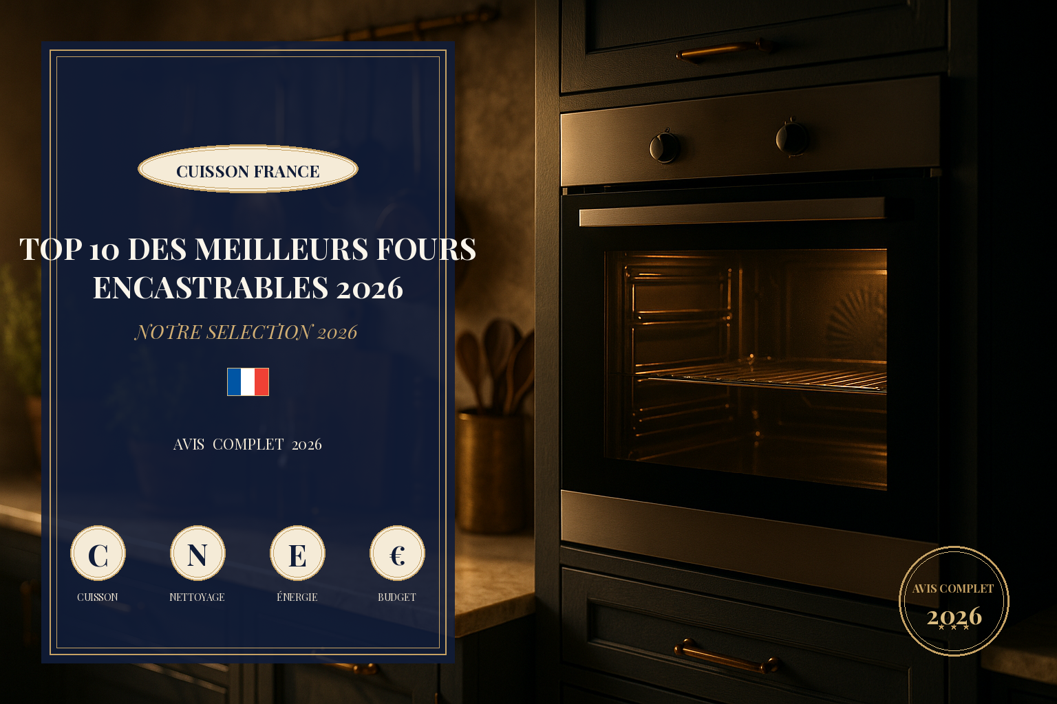 Top 10 des meilleurs fours encastrables 2026 — Cuisson France