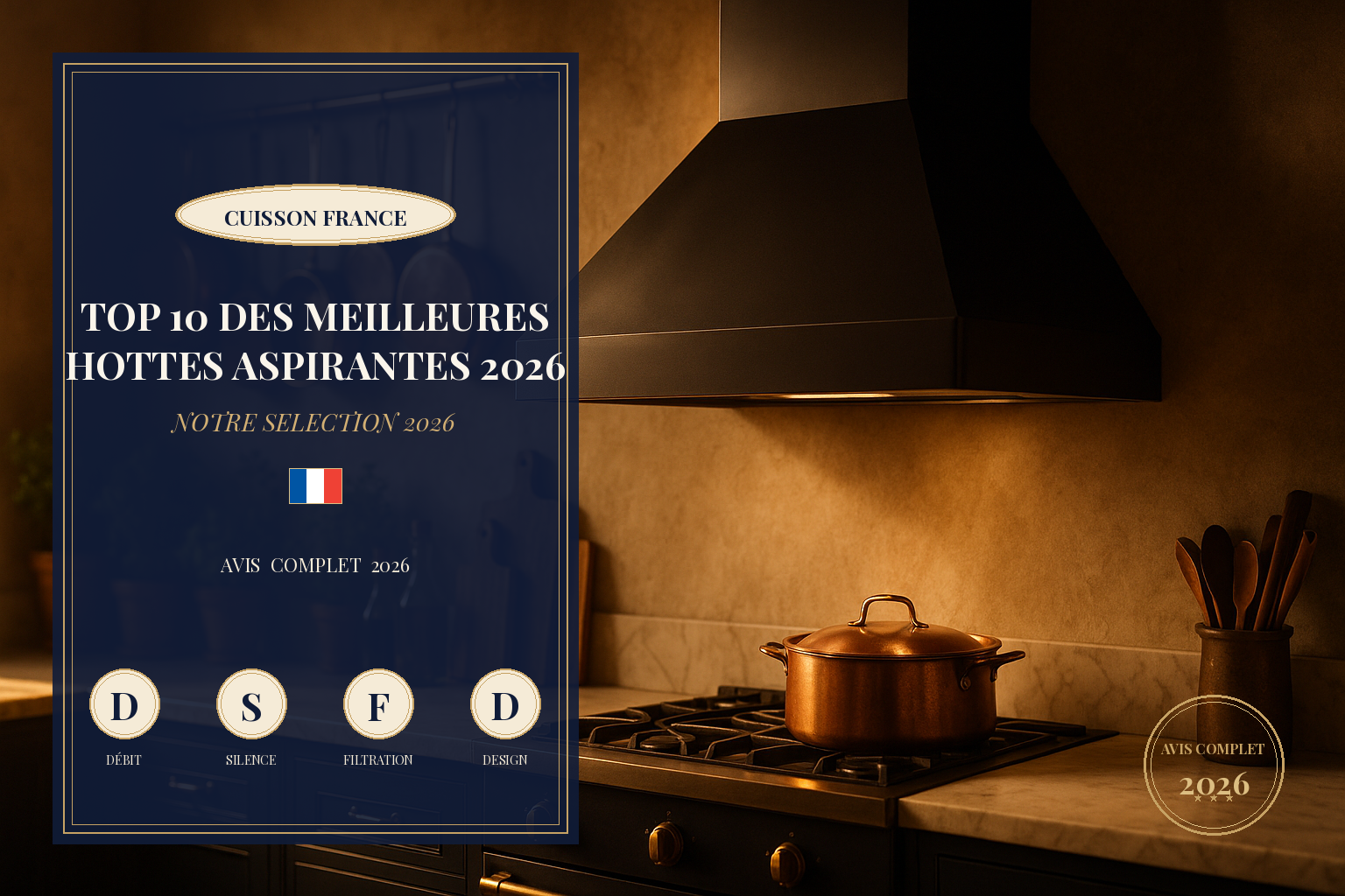 Top 10 des meilleures hottes aspirantes 2026 — Cuisson France
